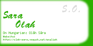sara olah business card